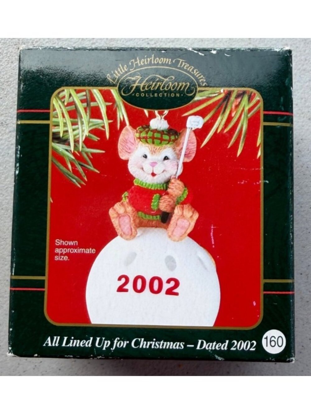 2002 Carlton Cards Heirloom Collection Mouse Christmas Tree Ornament (READ)